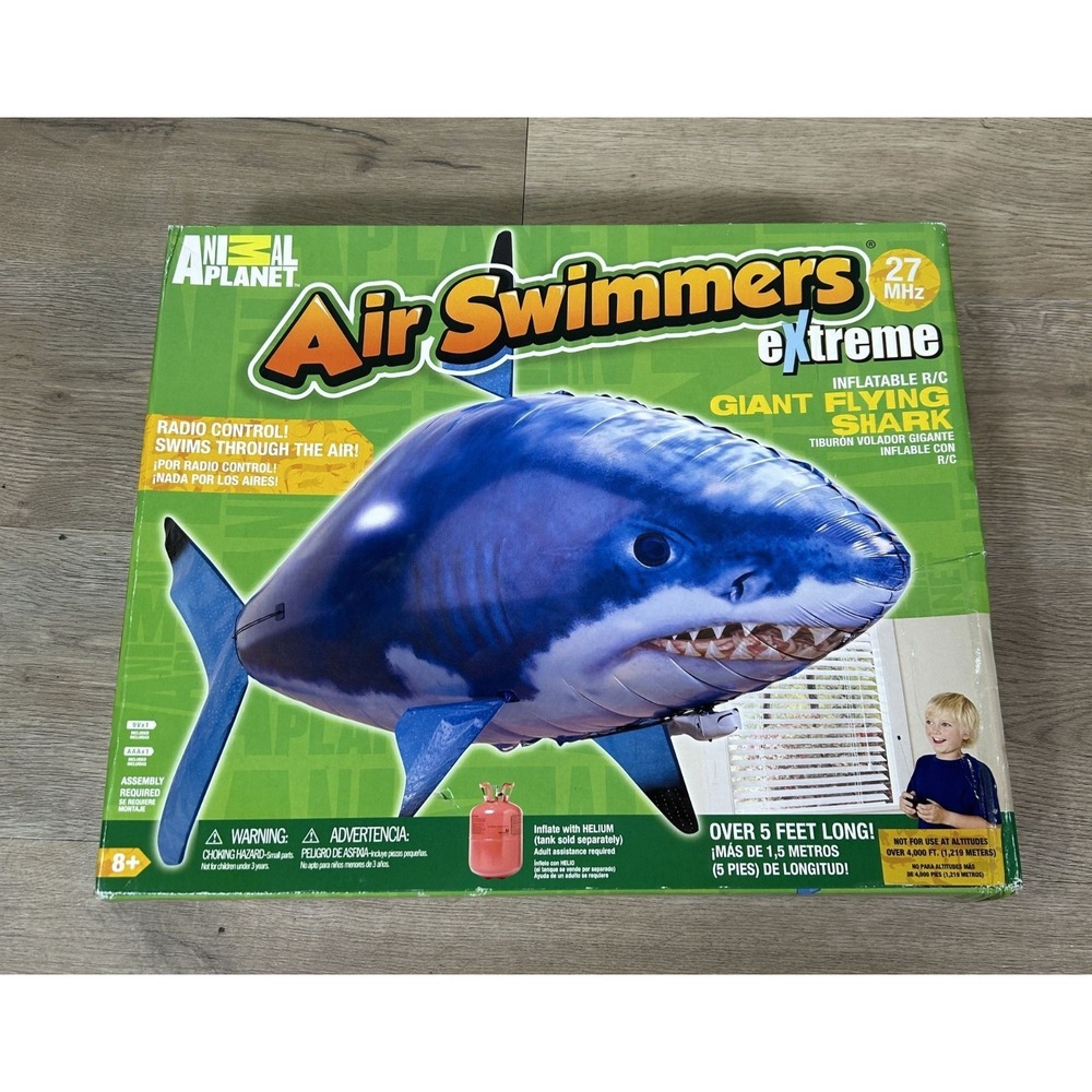 NEW Animal Planet Air Swimmers Extreme Radio Controlled Flying Shark / Open Box